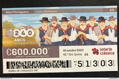 Billets De Loterie C X Lottery Ticket Portugal Alma