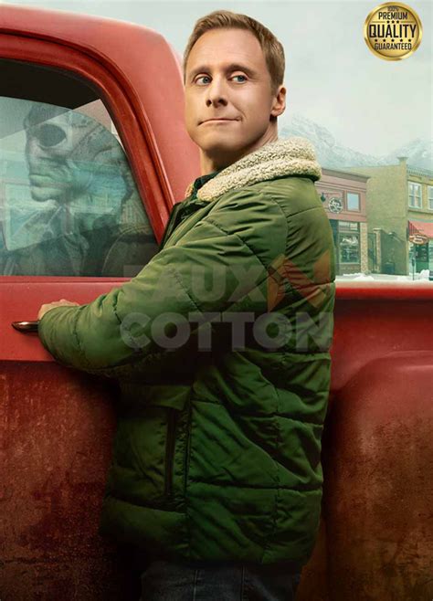 Resident Alien Alan Tudyk Green Jacket Harry Fur Jacket