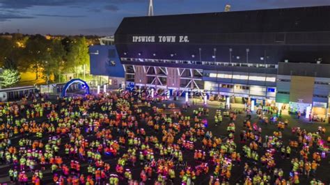 Midnight Walk 2016 Ipswich Aerial Views Sky Cam East