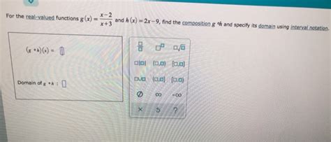 Solved For The Real Valued Functions G X X 2 And H X 2x Chegg