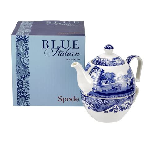 Spode Blue Italian Tea For One Set Spode