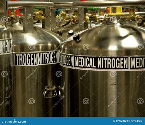 Nitrogen Tanks Stock Photo Image Of Labels Hospital 199728120