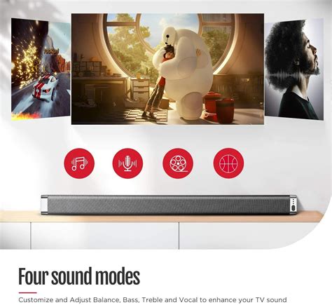 Wireless Bluetooth Subwoofer Bomaker Built In 37 Inch 2 0 Tv 3d Soundbar Odine I Ebay