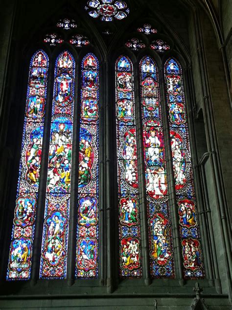 Stained Glass Window Hereford Cathedral Herefordshire England