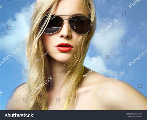 Beautiful Sexy Woman Bikini Sunglasses Blond Stock Photo 1080298511 Shutterstock