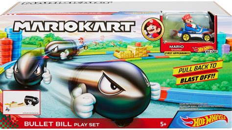 Hot Wheels® Mario Kart™ Bullet Bill Launcher and Mario Kart Vehicle ...