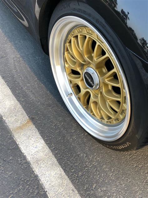 19” Rotiform Wheels Staggered R156 Lsr Gold With Machined Lip