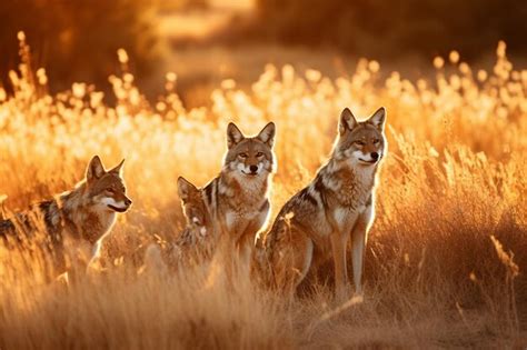 Premium Photo | Mysterious Coyote Pack