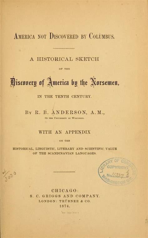 America Not Discovered By Columbus Library Of Congress