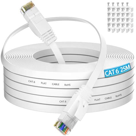 Ethernet Kablosu 25 Metre Cat6 Yüksek Hızlı 1000Mbps 250MHz Flat