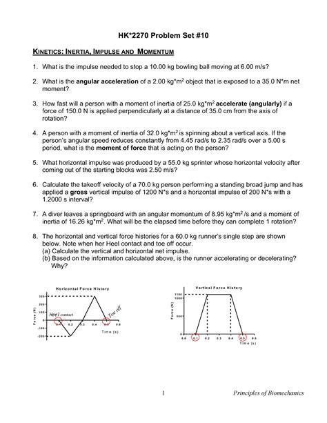 Problem Set 11 Impulse Momentum 2023 Solutions 1 Principles Of