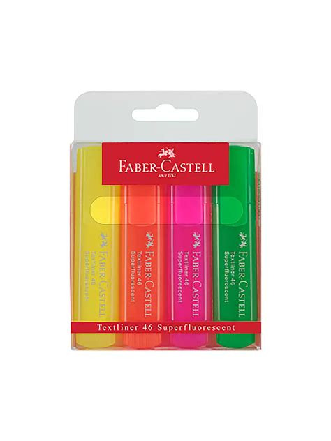 FABER CASTELL Textliner 46 Superfluorescent 4 Er Pkg Bunt