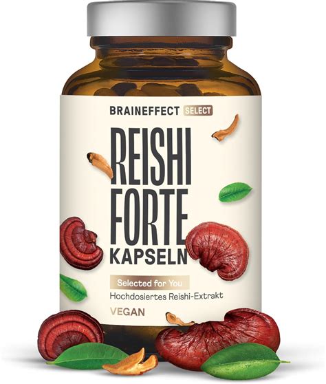 BRAINEFFECT Reishi Forte Hochdosiert 1500mg Extrakt 15000mg Reishi