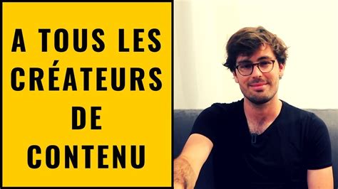 AVERTISSEMENT À TOUS LES CRÉATEURS DE CONTENU YouTube