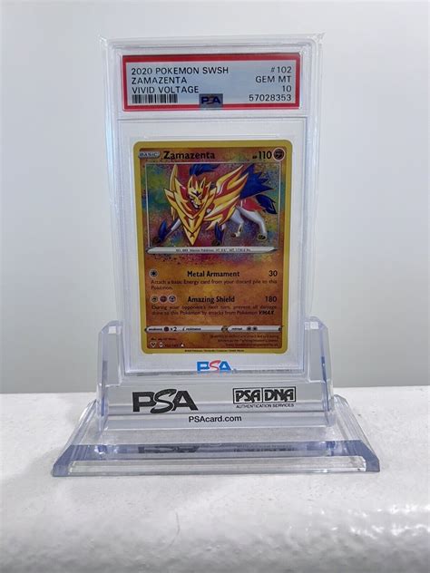 PSA 10 Zamazenta Vivid Voltage Amazing Rare Values MAVIN