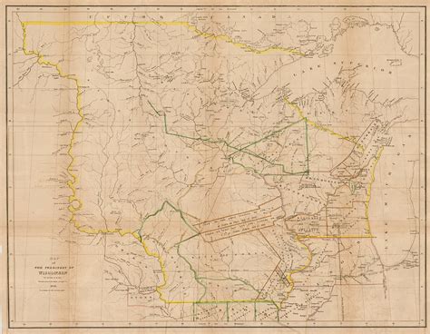 st Map Wisconsin Map of the Territory of Wisconsin By David Burr New ...