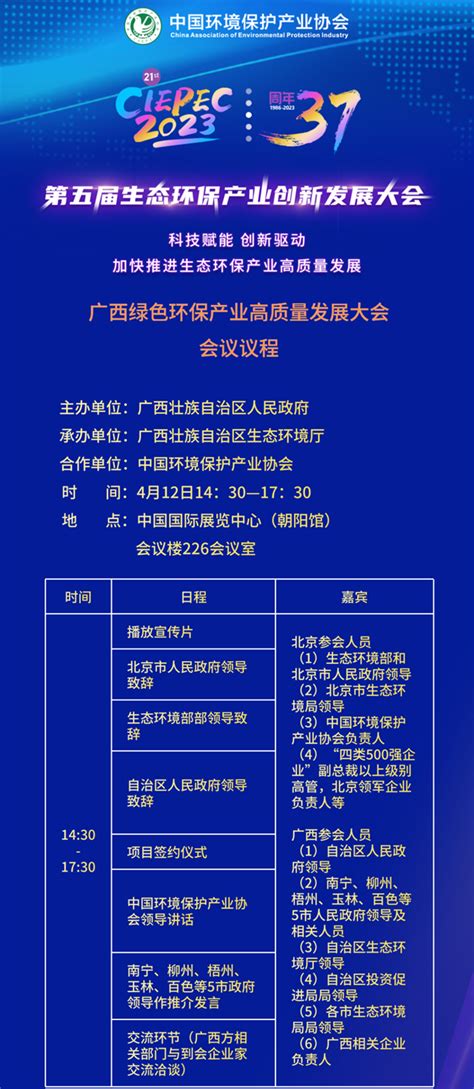 速览！这些第五届生态环保产业创新发展大会同期会议议程已公开！ciepec北京环保展环保会议 环保在线