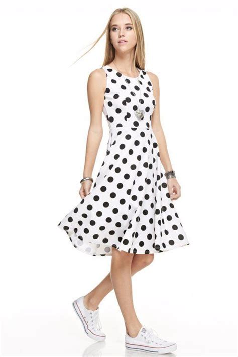 Classic Polka Dot Dress White And Black Polka Dots Can Either Be