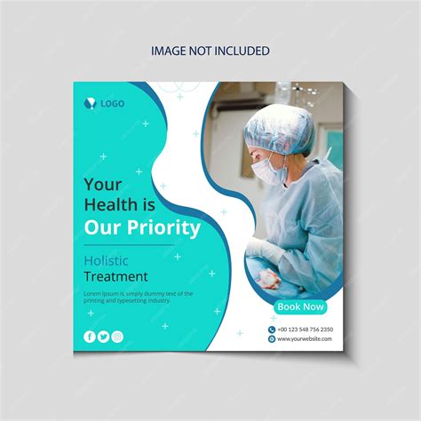 Premium Vector | Medical and healthcare social media post template