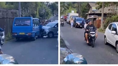 Kecelakaan Hari Ini Di Gianyar Baru Keluar Hotel Mobil Avanza Tabrak