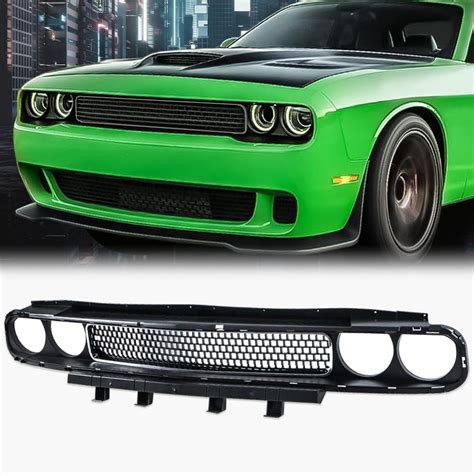 CROSSDESIGN Front Bumper Upper Grille Grill Chrome Trim Molding Fit For