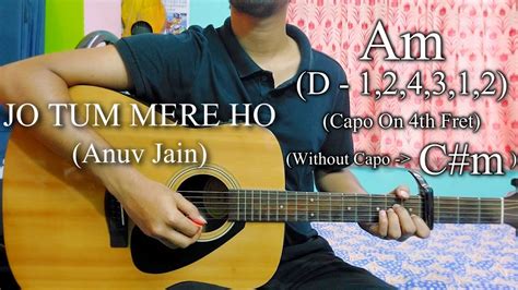 JO TUM MERE HO Anuv Jain Easy Guitar Chords Lesson Cover Strumming