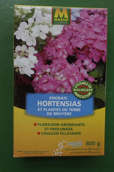 Engrais Hortensias et Plantes de Terre de Bruyère Masso Garden 800g