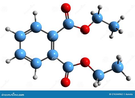 Diethyl Phthalate Molecule Molecular Structure Phthalate Ester Ball And Stick 3d Model