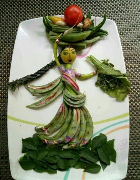 Vegetables art | Healthy food art, Food art, Rangoli designs for ...