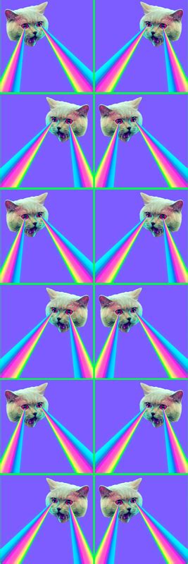 Vaporwave Laser Cat Wallpaper Tenstickers