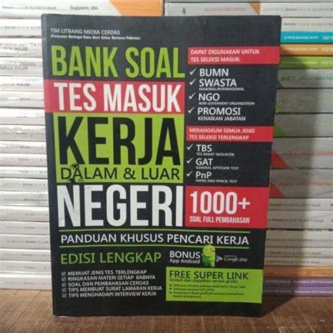 Jual Bank Soal Tes Masuk Kerja Dalam Dan Luar Negeri Edisi Lengkap Di