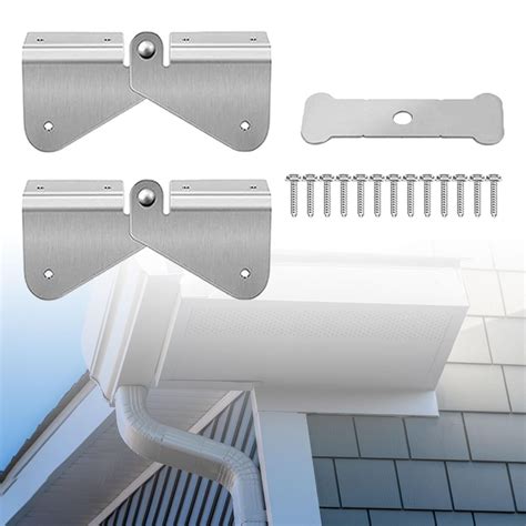 Kesoto 2 Pieces Gutter Extension Hinge Flip Downspout Hinge Fastener