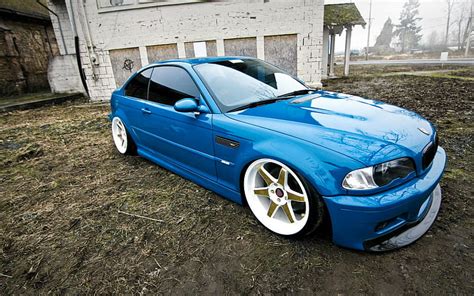 車 BMW M3 E46 チューニング 車両 青い車 HDデスクトップの壁紙 Wallpaperbetter