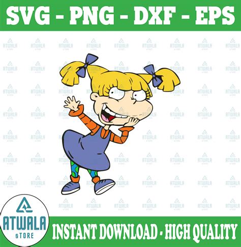 Angelica Pickles Rugrats Svg Png Dxf Cricut Silhouette C Inspire