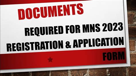 Documents Required For Mns 2023 Mns 2023 Registration Form Mns 2023