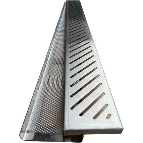 Ralo Inox Industrial Diagonal Grelha E Aro 15x100 C Tela Ralos