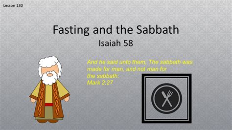 Old Testament Seminary Helps: Lesson 130 "Fasting and the Sabbath ...