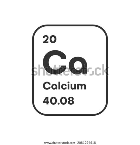 Periodic Table Element Calcium Icon On Stock Vector Royalty Free