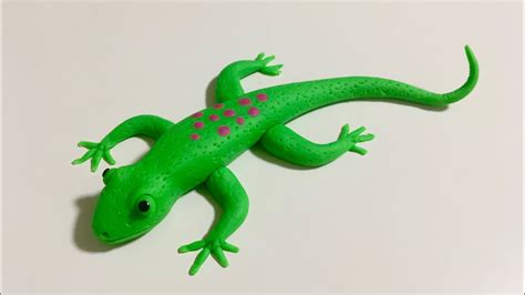 ♥️ Clay With Me Make A Green Lizard Tiktiki Model Tutorial Craft