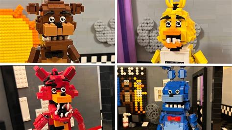 Lego Five Nights At Freddys Freddy Vs Bonnie Vs Chica Vs Foxy Youtube