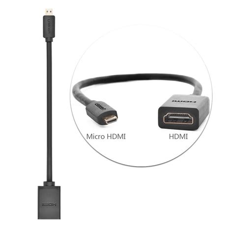 Ugreen Micro Hdmi Male To Hdmi Female Cable M Black Hdmi