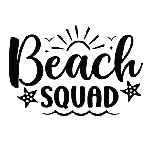 Premium Vector Beach Svg Typography Design