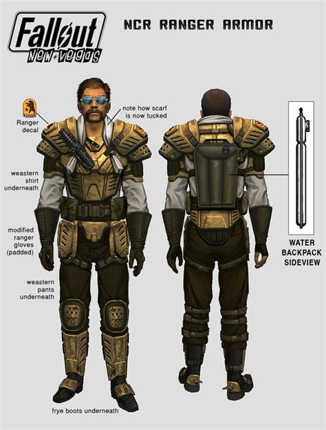 NCR Ranger Patrol Armor Concept Art. Still my favorite armor. : r/fnv