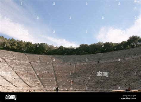 Antiken Griechischen Theater Von Epidauros In Peloponnes