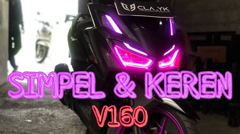 Modif Vario Pasang Lampu Alis Ungu Violet Youtube