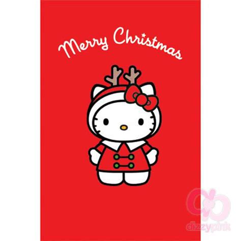 Hello Kitty Christmas Card - Christmas Reindeer