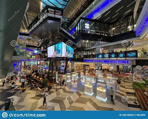 shopping centers  malls  singapore editorial photography image