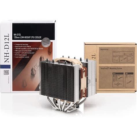 Noctua NH D12L Low Height Dual Tower CPU Cooler 120mm Brown