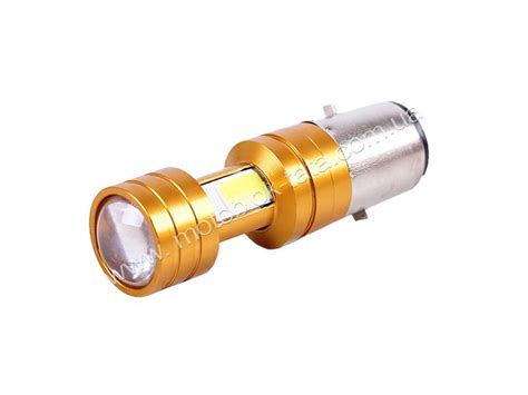 Лампа фары диодная 2 кристалла линза Н6 BA20D 12V 35/35W - LED - АМ ...