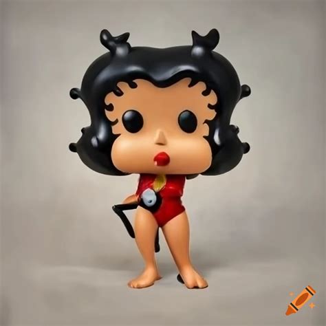 Funko Pop Art Of Mafalda Dressed As Betty Boop On A Concrete Background